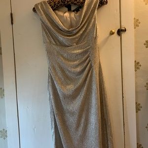 Lauren by Ralph Lauren, silver dress, size 8